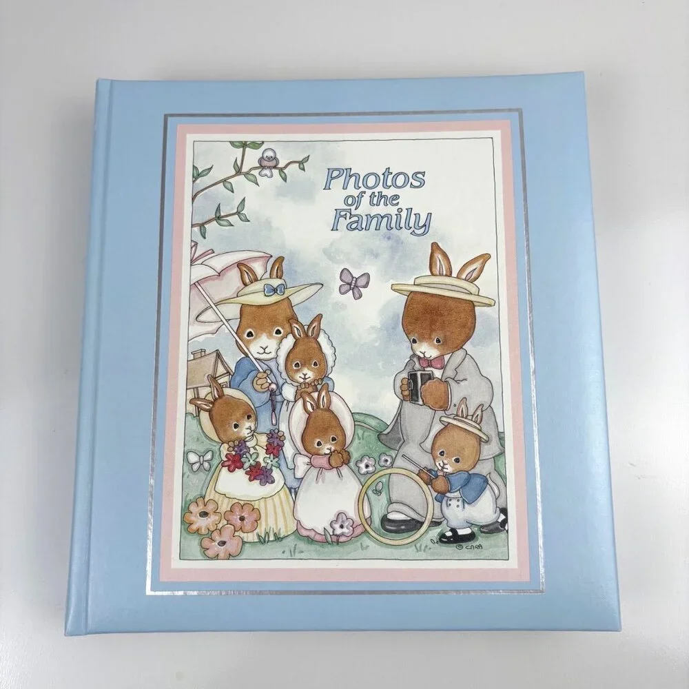NEW Gibson Vintage Photos Of The Family‎ Bunny Blue Hardcover Photo Album 18 Pfs